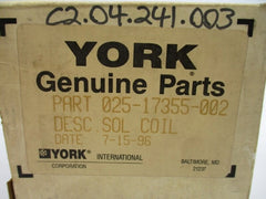 YORK YORK 025-17355-002 Coil Sol Ep 120/50-60