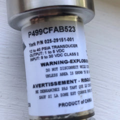 YORK YORK 025-29151-001 Pressure Transducer