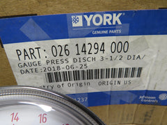 YORK YORK 026-14294-000 High Pressure Gauge
