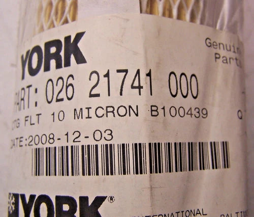 YORK YORK 026-21741-000 Filter Cartridge 10 Micron