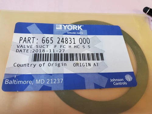 YORK YORK 665-24831-000 Valve Suction