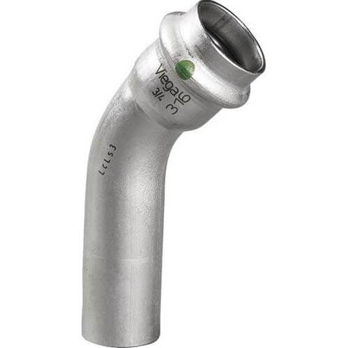 VIEGA Viega 80550 1-1/4 Press x CTS ProPress Stainless Steel 45-Degree Street Elbow w/ EPDM Seal