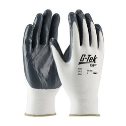 PROTECTIVE INDUSTRIAL PRODUCTS Protective Industrial Products 34-225/M G-Tek, 13G White Nylon Shell, Gray Nitrile Coating Medium