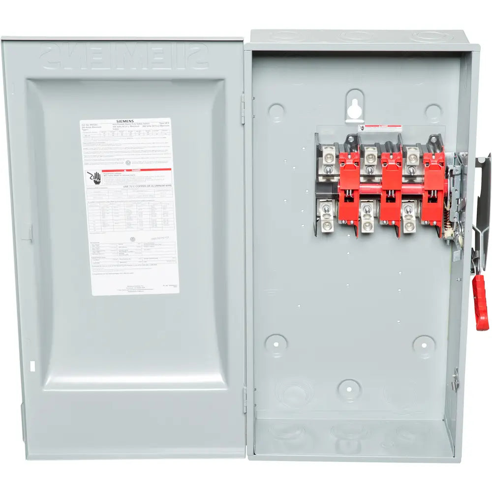 SIEMENS INDUSTRY Siemens HNF364 Heavy Duty Safety Switch Non-Fused 200A Three-Pole Three-Wire NEMA 1