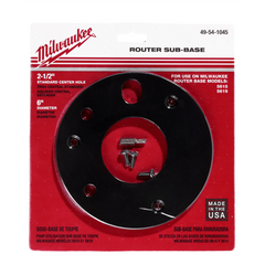 MILWAUKEE Milwaukee 49-54-1045 Center Hole Router Sub-Base 6 in Diameter 2-1/2 in Center Hole