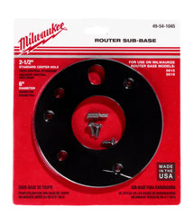 MILWAUKEE Milwaukee 49-54-1045 Center Hole Router Sub-Base 6 in Diameter 2-1/2 in Center Hole