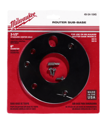 MILWAUKEE Milwaukee 49-54-1045 Center Hole Router Sub-Base 6 in Diameter 2-1/2 in Center Hole