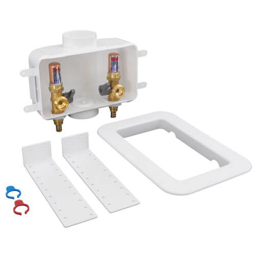 OATEY Oatey 38105 Centro II Quarter-Turn F1807 PEX Connection Washing Maching Supply Box with Hammer Arrestor