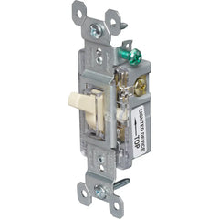 LEGRAND Pass & Seymour 660-ISLG Lighted Self-Grounding Toggle Switch, 120 VAC, 15 A, 1/2 hp