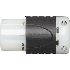LEGRAND Pass & Seymour L1730C Turnlok NEMA Connector, 30A, 600VAC, 4-Wire, Black/White