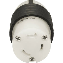 LEGRAND Pass & Seymour L830C 30A Turnlok NEMA Connector 3-Wire 480V Black/White
