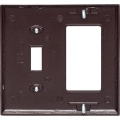 LEGRAND Pass & Seymour SP126 2-Gang Toggle and Decorator Combination Plate Brown