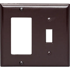 LEGRAND Pass & Seymour SP126 2-Gang Toggle and Decorator Combination Plate Brown