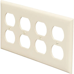 LEGRAND Pass & Seymour SP84I Duplex Receptacle Openings, 4-Gang, Ivory