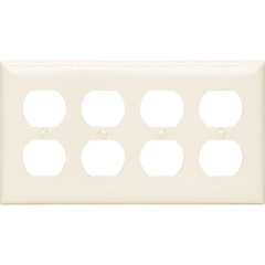 LEGRAND Pass & Seymour SP84I Duplex Receptacle Openings, 4-Gang, Ivory