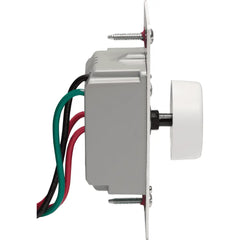 LEGRAND Pass & Seymour R603PW RFI Rotary Dimmer, Preset 3-Way, White