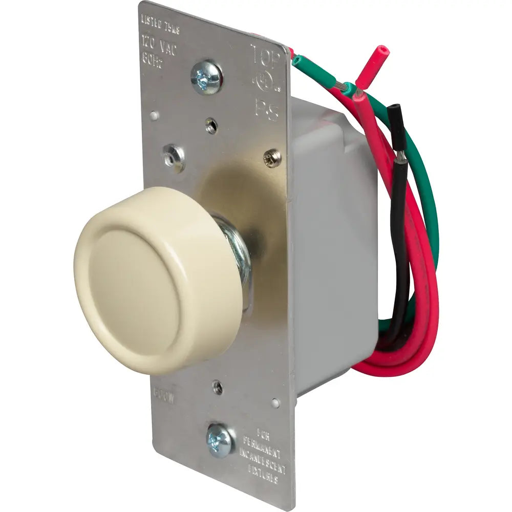 LEGRAND Pass & Seymour R603PIV Rotary R Series Dimmer, Preset 3-Way, Ivory