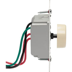 LEGRAND Pass & Seymour R603PI RFI Rotary Dimmer, Preset 3-Way, Ivory