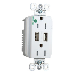LEGRAND Pass & Seymour TR8200HUSBW DUP REC 15A TR HG W