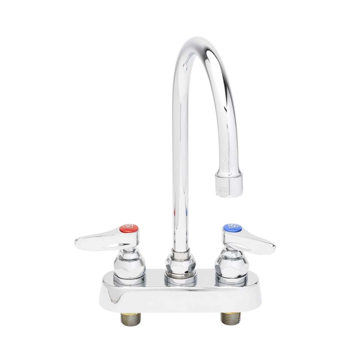 T&S BRASS T&S Brass B-1141 Workboard Faucet, Deck Mount, 4 Centers, 133X Swivel Gooseneck, Lever Handles