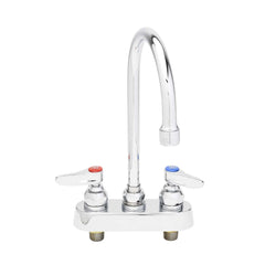 T&S BRASS T&S Brass B-1141 Workboard Faucet, Deck Mount, 4 Centers, 133X Swivel Gooseneck, Lever Handles
