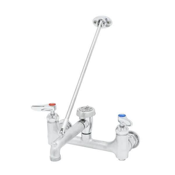 T&S BRASS T&S Brass B-0665-CR-BSTR Service Sink, Cerama Cartridges w/ Check Valves, Lever Handles, Rough Chrome