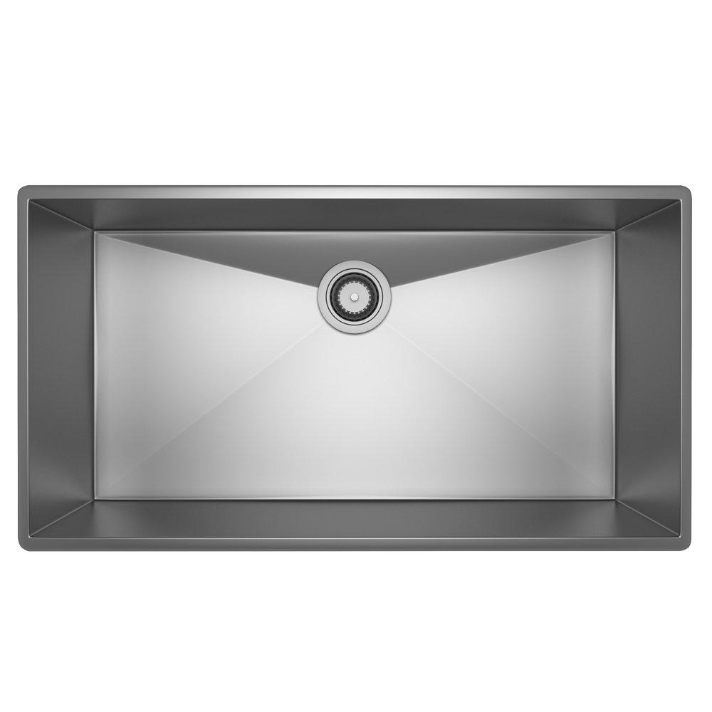 ROHL ROHL RSS3318SB Lombardia 34-1/2 x 19-1/2 in. No Hole Stainless Steel Single Bowl Dual Mount Kitchen Sink