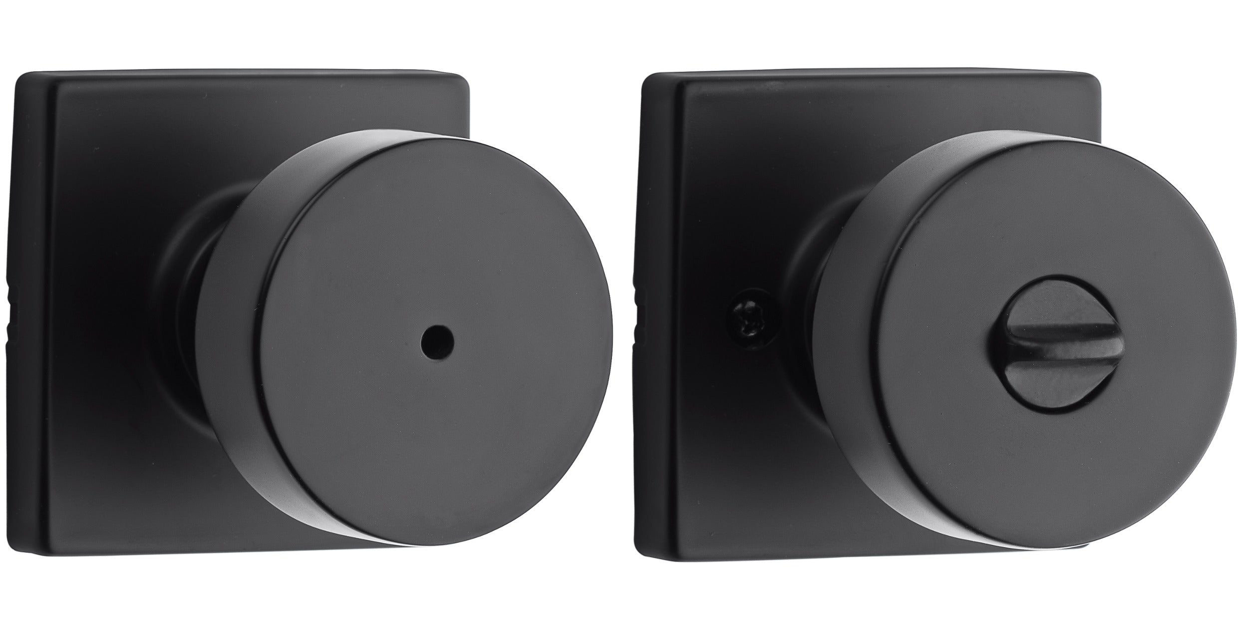 KWIKSET Kwikset 730PSKSQT-514 Pismo Privacy Knob Lock Matte Black