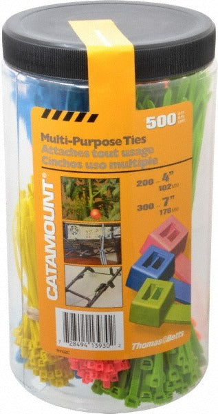 THOMAS & BETTS Thomas Betts 9M500C Cable Tie Assortment 500 Pack
