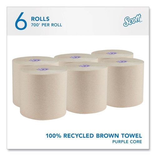 KIMBERLY-CLARK Kimberly-Clark KCC54038 Essential 100% Recycled Fiber Hard Roll Towel (8 inches x 700 ft) 54038