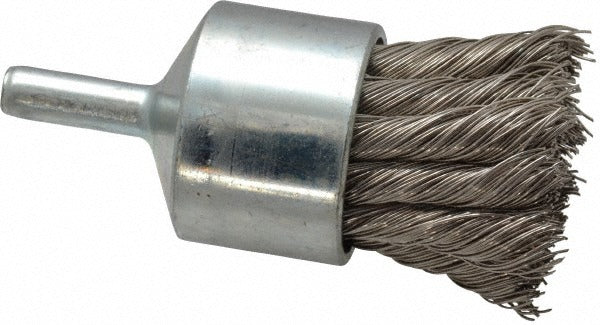 WEILER Weiler 90325 End Brush 1-1/8 in Stainless Steel Knotted Wire