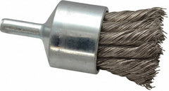 WEILER Weiler 90325 End Brush 1-1/8 in Stainless Steel Knotted Wire