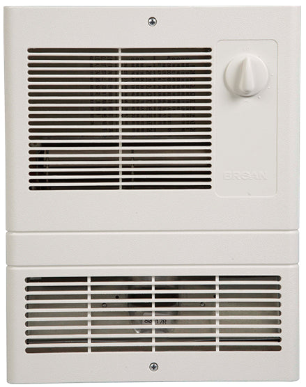 NUTONE NuTone 9815WH Model 9815WH High-Capacity Fan Forced Wall Heater w/ White Grille (1500W, 120/240V)