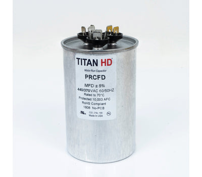 PACKARD Packard PRCFD7010A Run Dual Round Capacitor 70+10 MFD 370/440 VAC