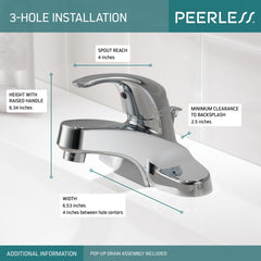 PEERLESS FAUCET Peerless Faucet P188620LF Single Handle Bathroom Faucet in Chrome