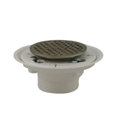 JONES STEPHENS Jones Stephens D5001BN 2 x 3 PVC Shower Drain W/BN Spud & Str
