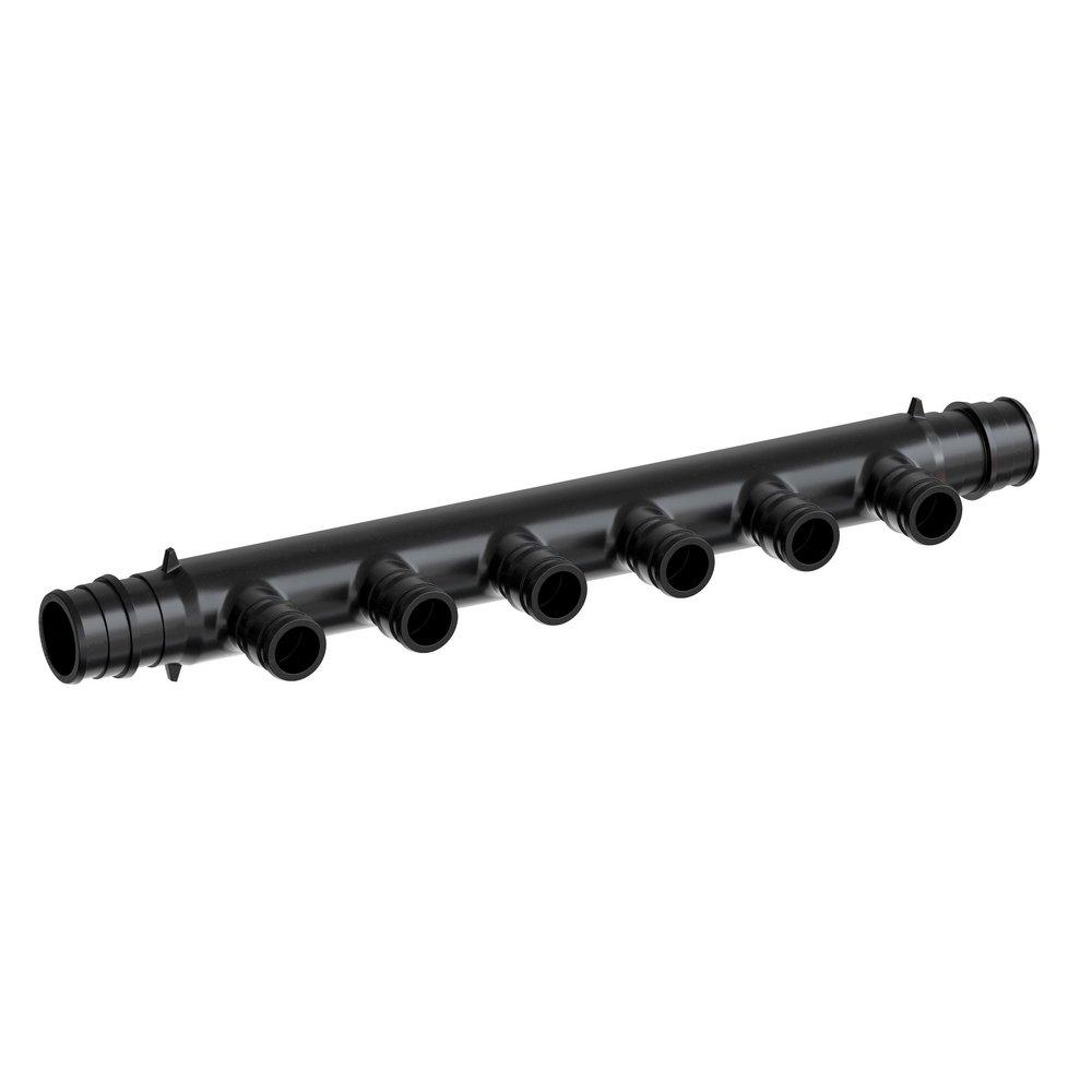 JONES STEPHENS Jones Stephens F76007 3/4 x 3/4 x 1/2 x 1/2 x 9-3/100 in. PEX Expansion 6 Outlet Plastic Manifold
