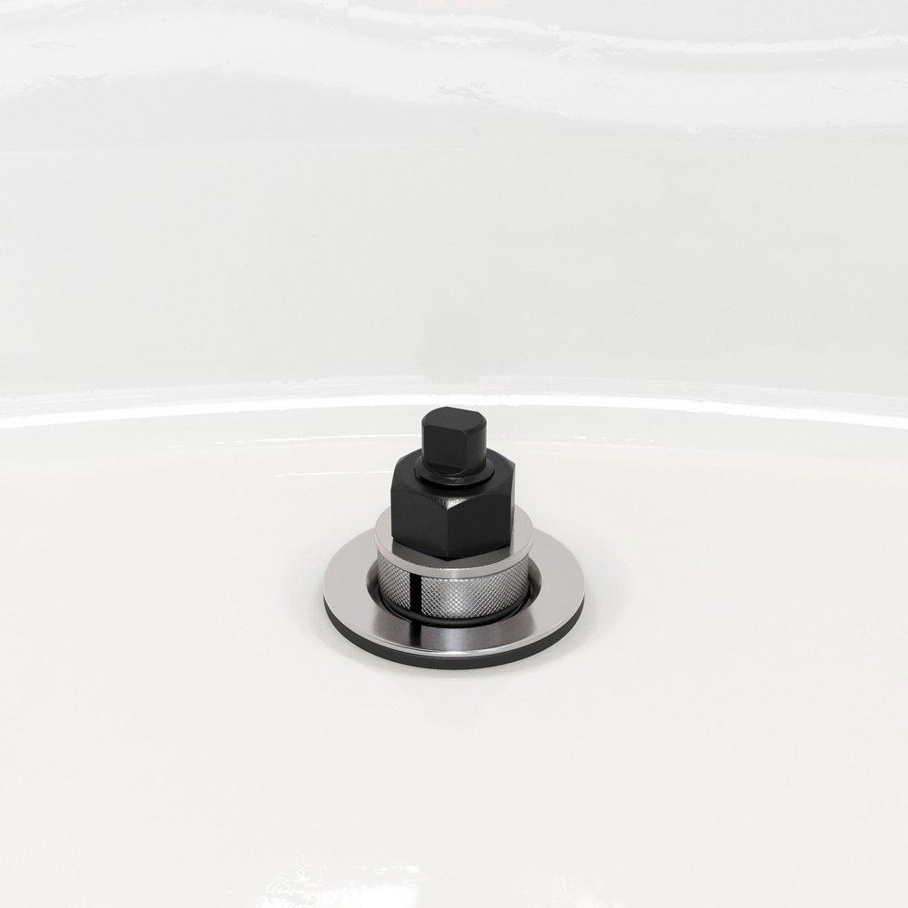 JONES STEPHENS Jones Stephens B51034 Chrome Plated One-Hole Friction Lift Tub Drain Trim Kit, Includes Two-Hole Conversion Bar