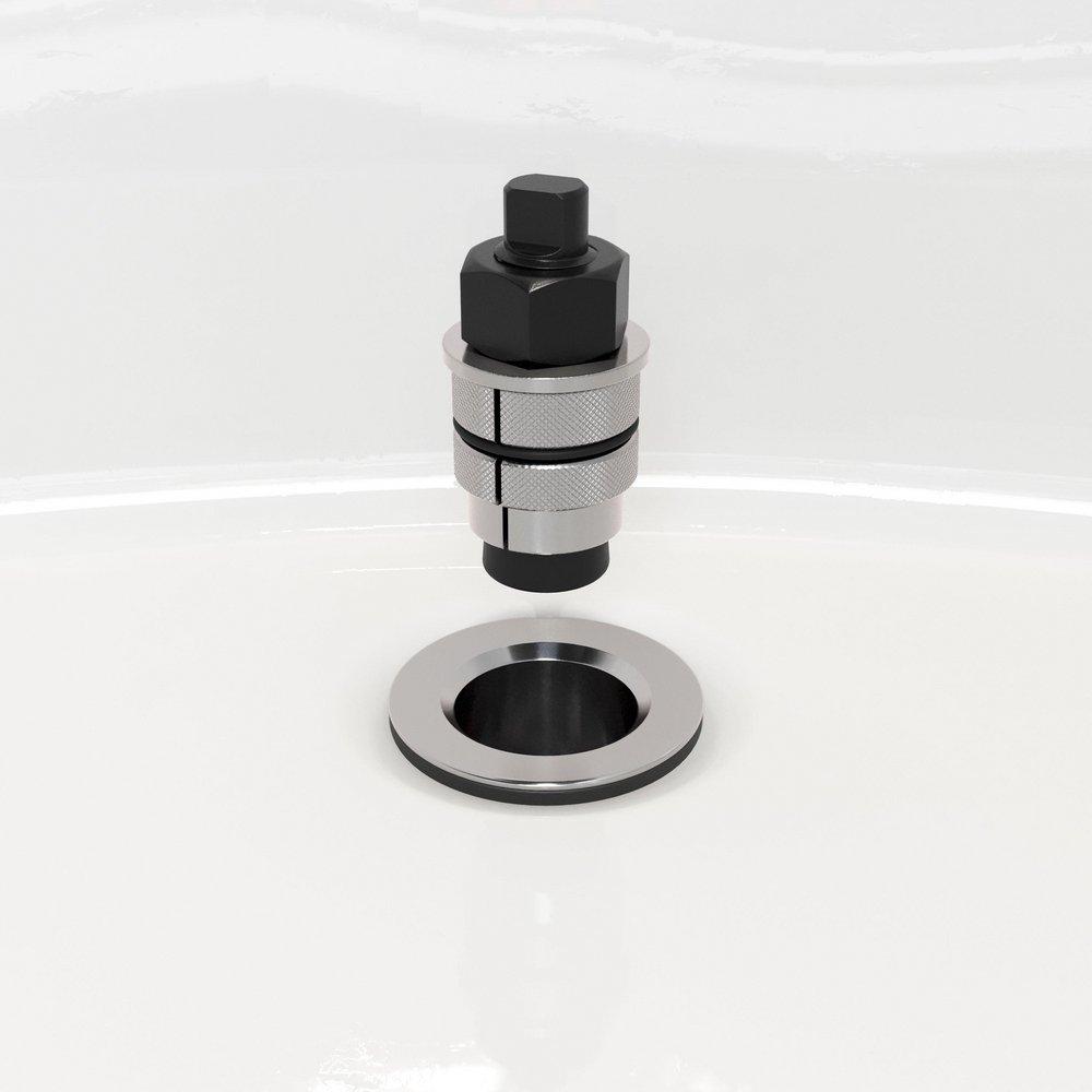 JONES STEPHENS Jones Stephens B51034 Chrome Plated One-Hole Friction Lift Tub Drain Trim Kit, Includes Two-Hole Conversion Bar