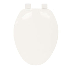 JONES STEPHENS Jones Stephens C101100 Comfort Elongated Closed Front Toilet Seat with Cover in White