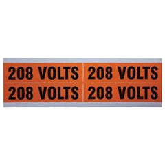 IDEAL INDUSTRIES Ideal Industries 44-355 Marker Card Voltage & Conduit Medium 208V 1-1/8 x 4-1/2