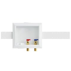 JONES STEPHENS Jones Stephens B05840 1/2 in. MIP Quarter-turn Washing Machine Box with Left Outlet