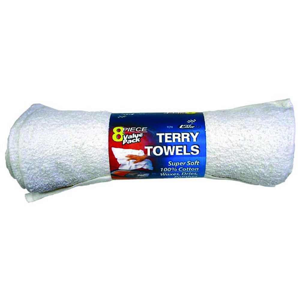 JONES STEPHENS Jones Stephens B05026 Cotton Terry Cloth Towels, 8 Pack