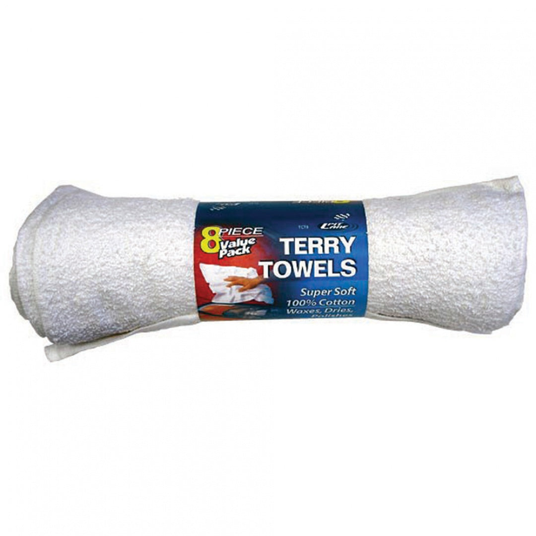 JONES STEPHENS Jones Stephens B05026 Cotton Terry Cloth Towels, 8 Pack
