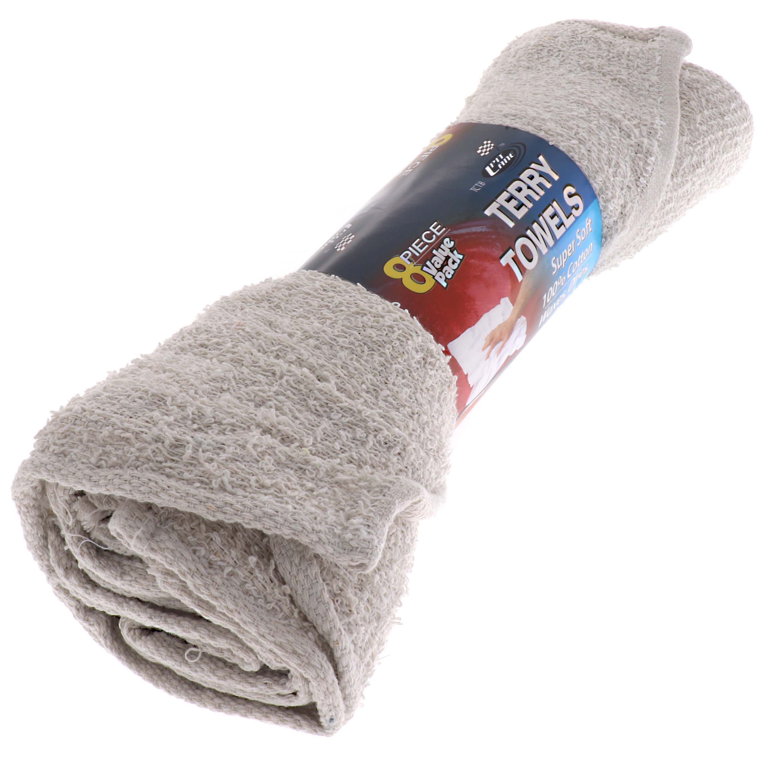 JONES STEPHENS Jones Stephens B05026 Cotton Terry Cloth Towels, 8 Pack
