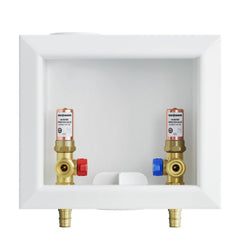 JONES STEPHENS Jones Stephens B05950 Wirsbo Washing Machine Wirsbo PEX Supply Box with Water Hammer Arrestor and 1/2 in. F1960 Connection