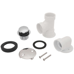 JONES STEPHENS Jones Stephens B07103 PVC Toe-Tap Drain in Polished Chrome