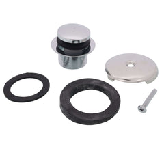 JONES STEPHENS Jones Stephens B07012 Bath Waste Standard Half Kit - CP Toe Pop-Up Drain w/ One Hole Face Plate PVC