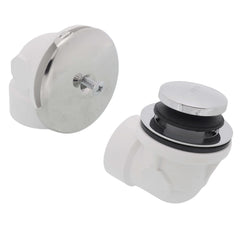 JONES STEPHENS Jones Stephens B07012 Bath Waste Standard Half Kit - CP Toe Pop-Up Drain w/ One Hole Face Plate PVC