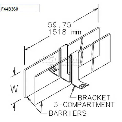 HOFFMAN Hoffman F66B560 Barrier Brkt Mtg Qty 5 Fits 6.00x6.00 Replacement F66B560